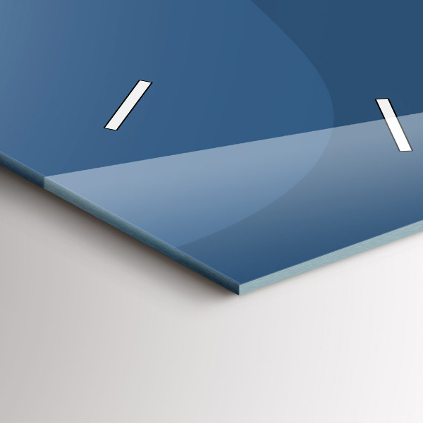 Orologio verticale in vetro Onde blu