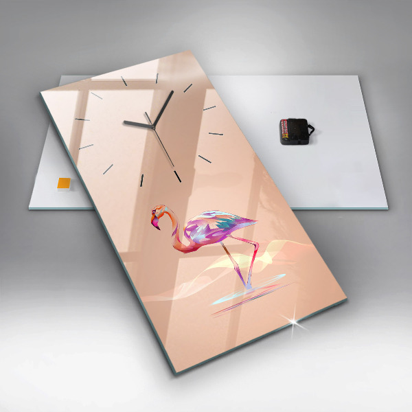 Orologio verticale Illustrazione di fenicottero