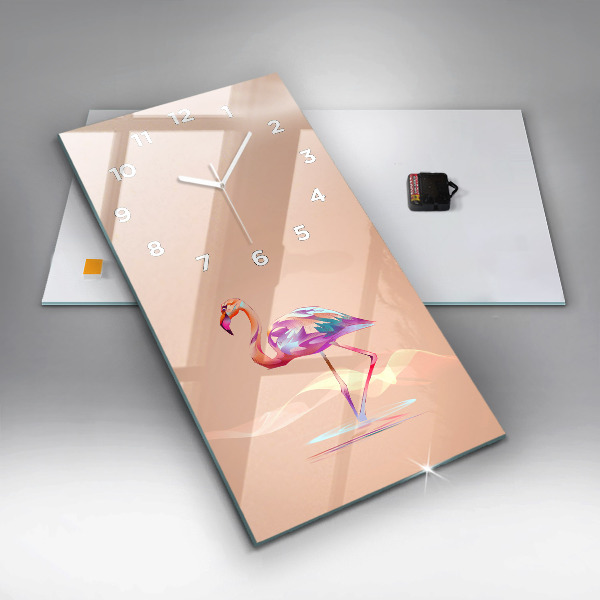 Orologio verticale Illustrazione di fenicottero