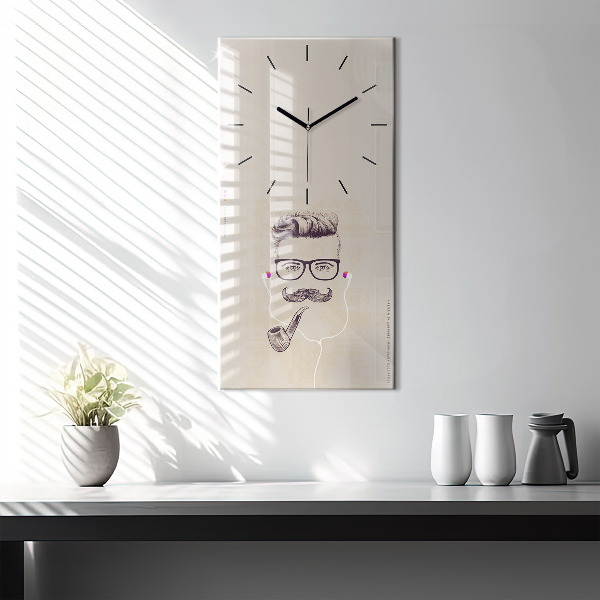 Orologio verticale Uomo con la pipa