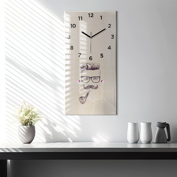 Orologio verticale Uomo con la pipa