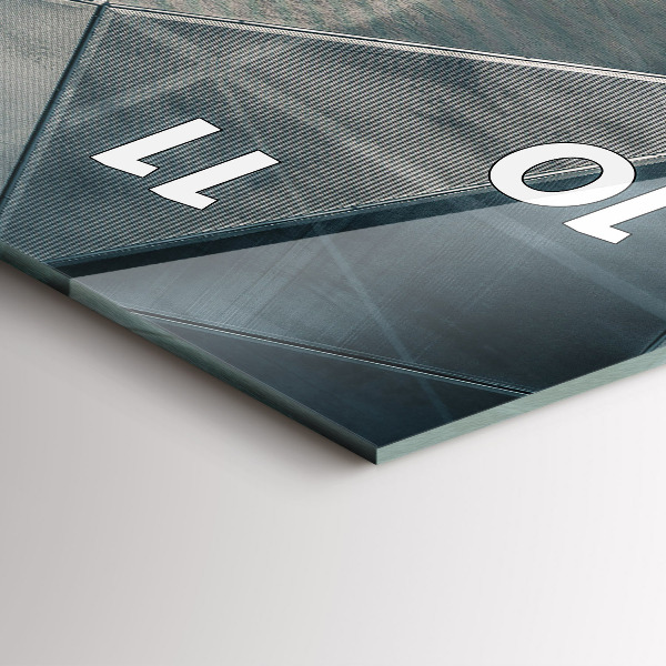 Orologio verticale Triangoli astratti in metallo