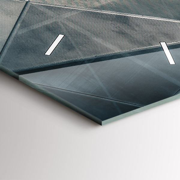 Orologio verticale Triangoli astratti in metallo