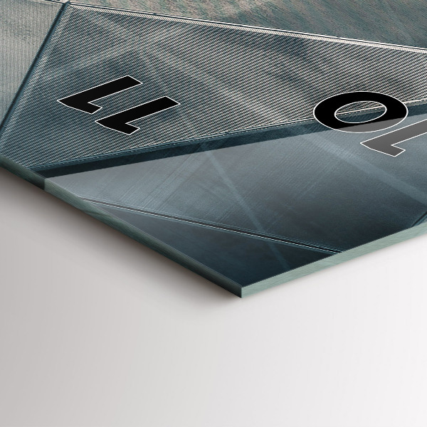 Orologio verticale Triangoli astratti in metallo