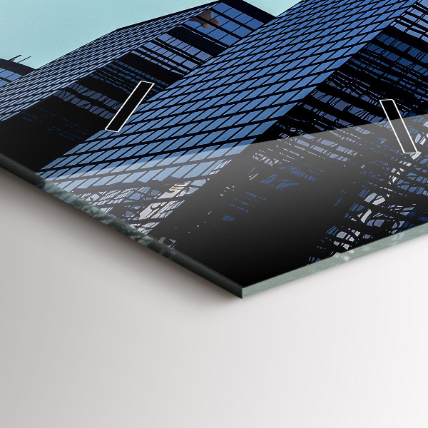 Orologio verticale Aereo sopra gli edifici