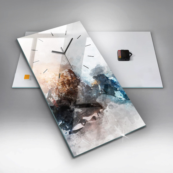 Orologio verticale Volti astratti