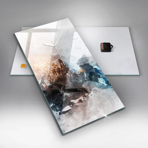 Orologio verticale Volti astratti