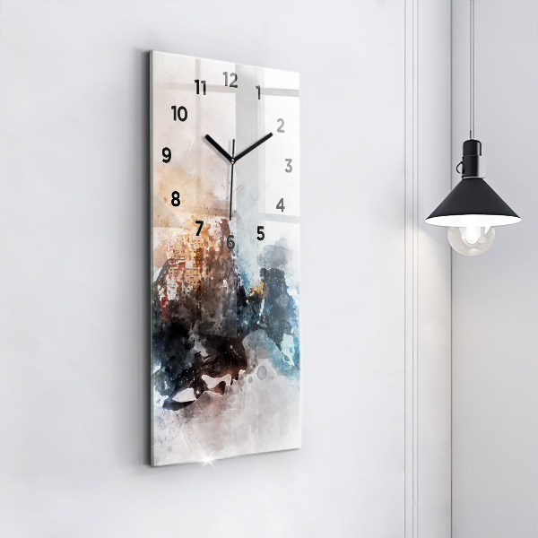 Orologio verticale Volti astratti