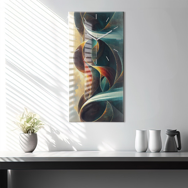 Orologio verticale in vetro Cascata che scorre