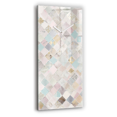 Orologio verticale in vetro Piastrelle colorate