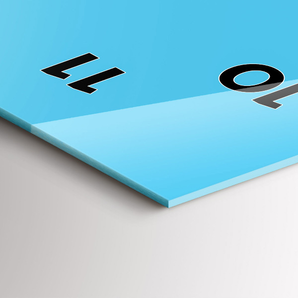 Orologio verticale in vetro Disegno della lampadina