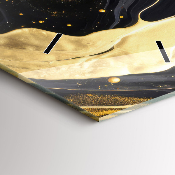 Orologio verticale in vetro Marmo oro