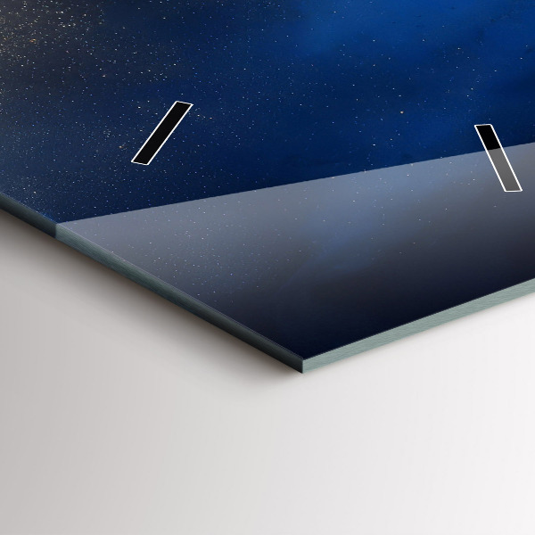 Orologio verticale in vetro Marmo blu