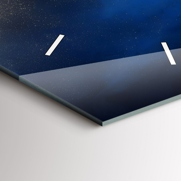 Orologio verticale in vetro Marmo blu