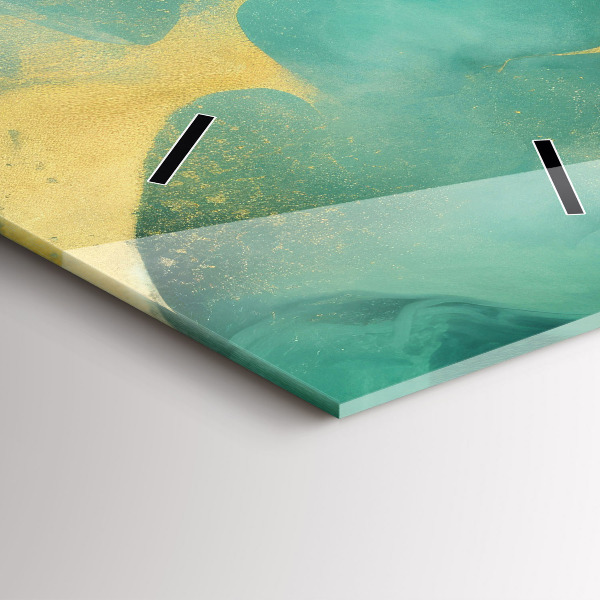 Orologio verticale in vetro Marmo verde