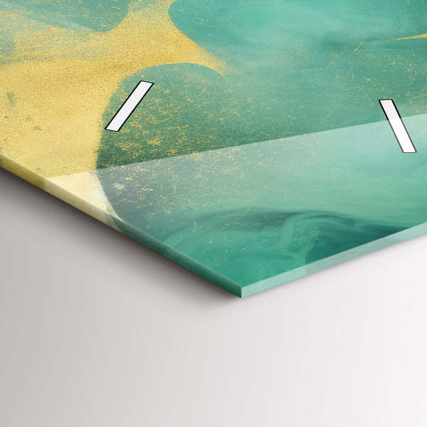 Orologio verticale in vetro Marmo verde