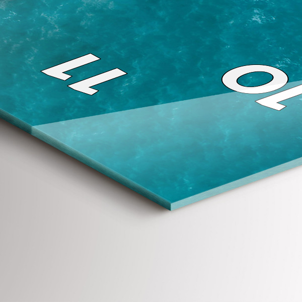 Orologio verticale in vetro Fiordi in Costa Blanca