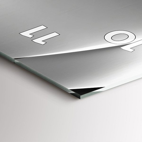 Orologio verticale in vetro Astrazione d'argento