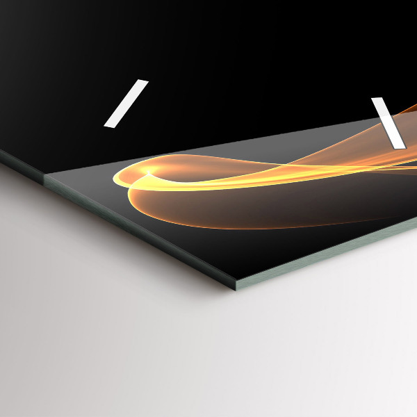 Orologio verticale in vetro Linee arancioni