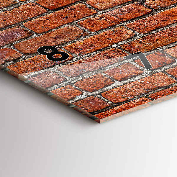 Orologio rettangolare Vecchio muro di mattoni