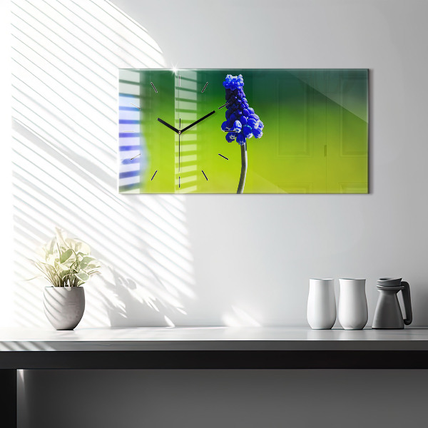 Orologio rettangolare Fiori blu