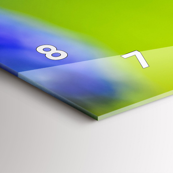 Orologio rettangolare Fiori blu