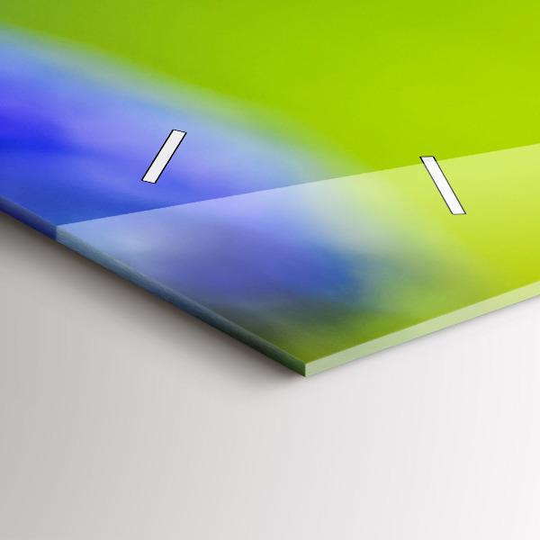 Orologio rettangolare Fiori blu