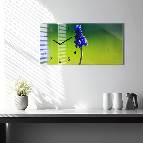 Orologio rettangolare Fiori blu