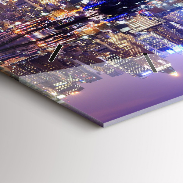 Orologio rettangolare New York di notte