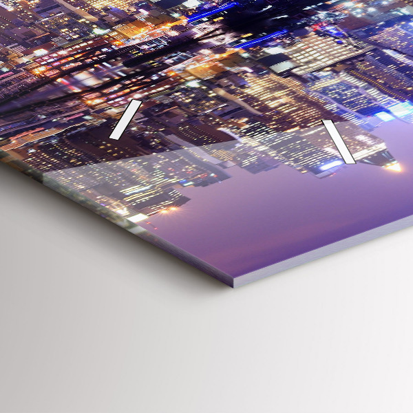 Orologio rettangolare New York di notte