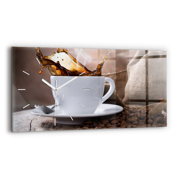 Orologio rettangolare Una tazza di caffè