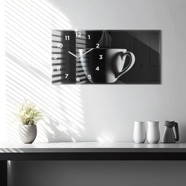 Orologio rettangolare Una tazza di caffè