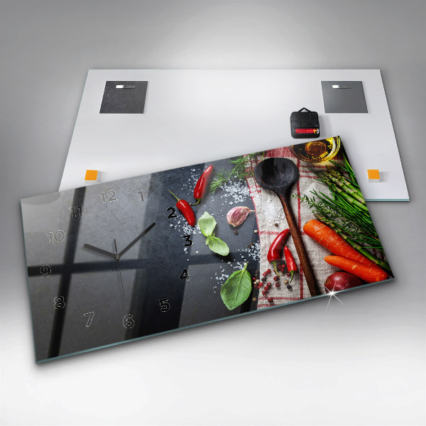 Orologio rettangolare Verdure