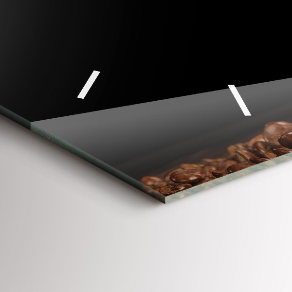 Orologio rettangolare Una tazza di caffè caldo