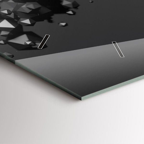 Orologio rettangolare Astrazione nera