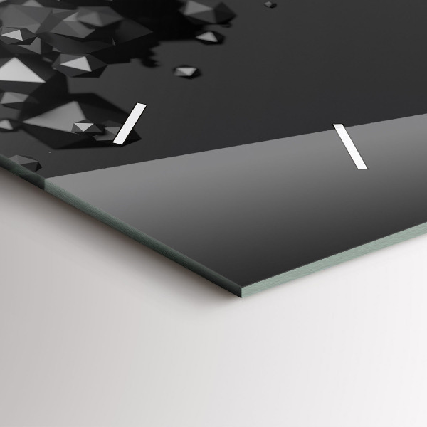 Orologio rettangolare Astrazione nera