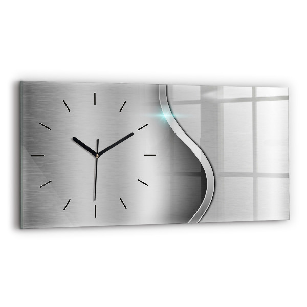 Orologi orizzontali Astrazione di metallo grigio