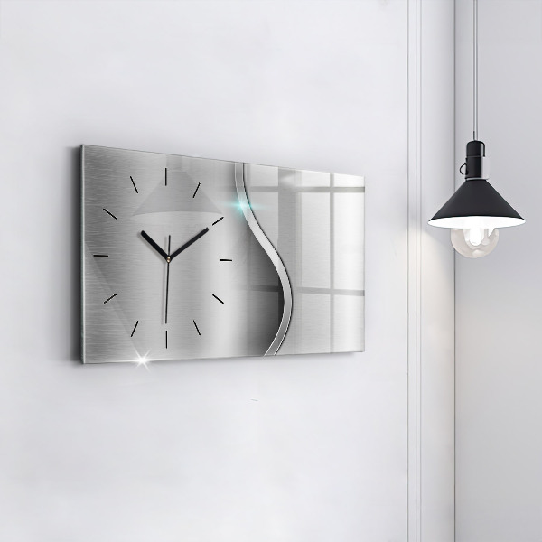 Orologi orizzontali Astrazione di metallo grigio