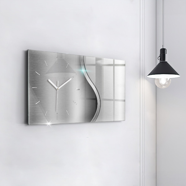 Orologi orizzontali Astrazione di metallo grigio
