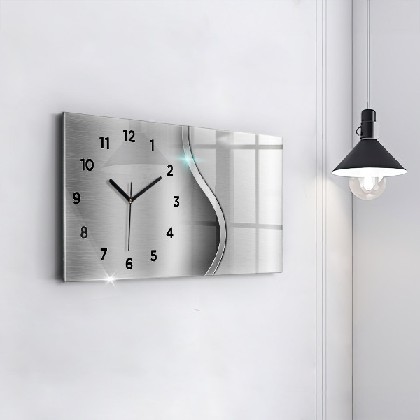 Orologi orizzontali Astrazione di metallo grigio