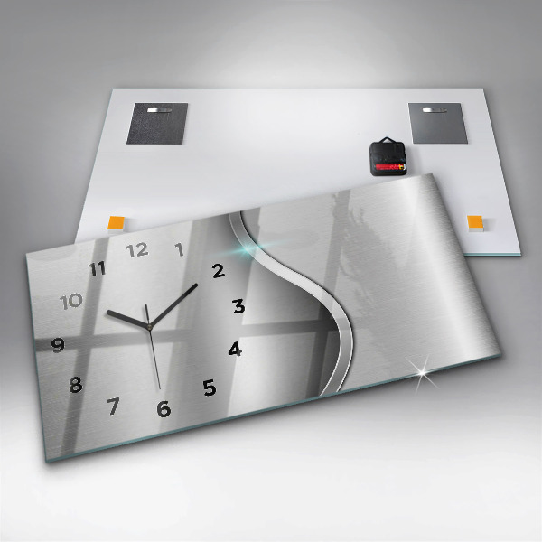 Orologi orizzontali Astrazione di metallo grigio