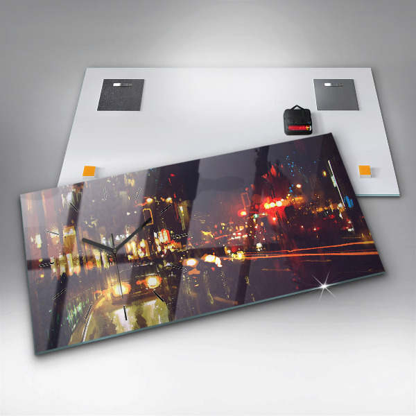 Orologio rettangolare Città dipinta
