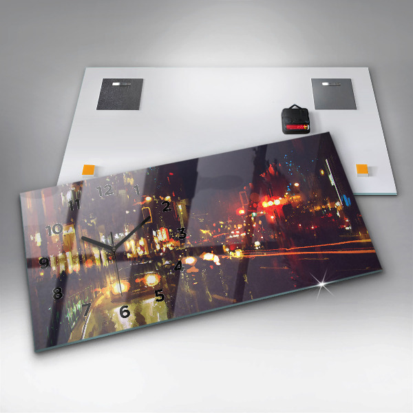Orologio rettangolare Città dipinta
