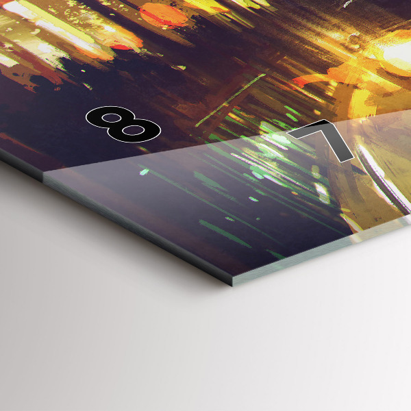 Orologio rettangolare Città dipinta