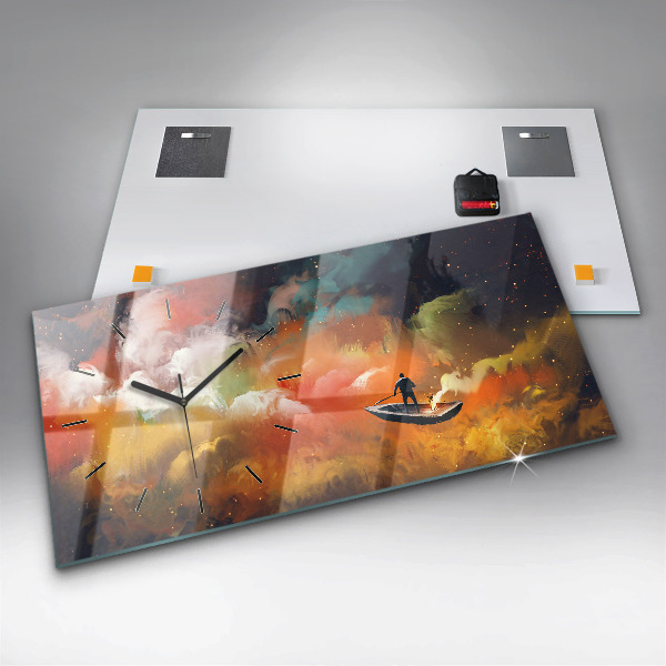 Orologio rettangolare Pittura astratta