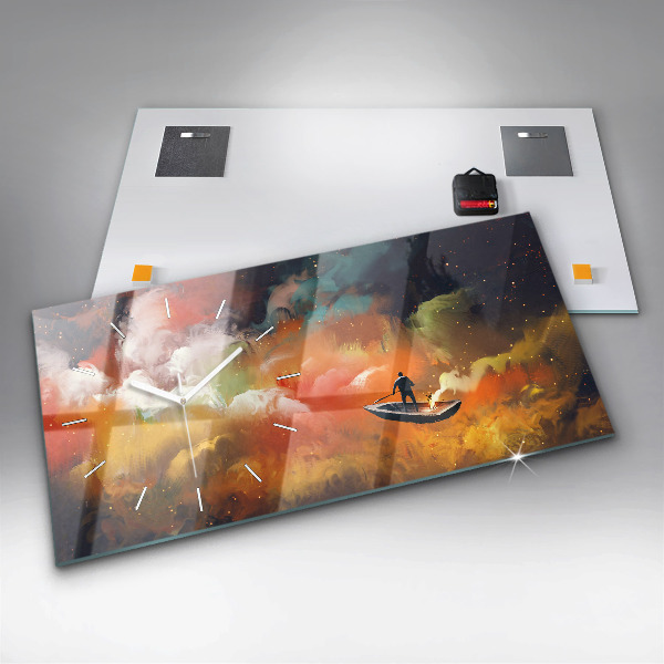 Orologio rettangolare Pittura astratta