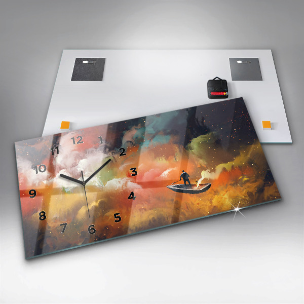 Orologio rettangolare Pittura astratta