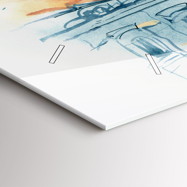 Orologio rettangolare Persone in acquerello