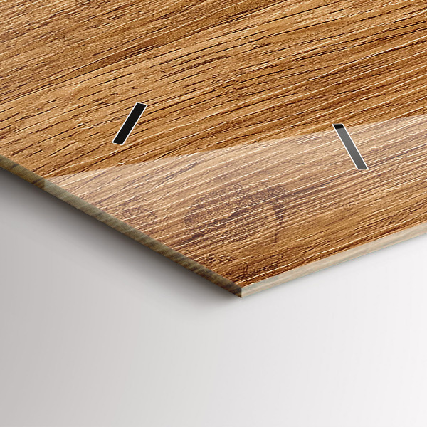 Orologio rettangolare Legno chiaro