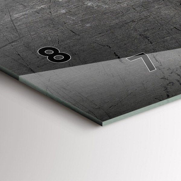 Orologio rettangolare Parete metallica